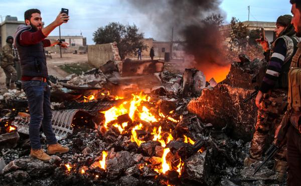 обломки сбитого Су-25