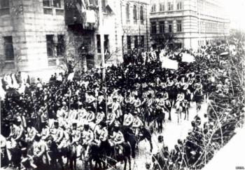 Турецкая армия Нури-паша входит в Баку