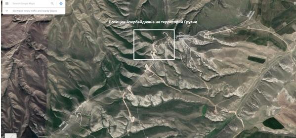 граница Грузия Азербайджан со спутника