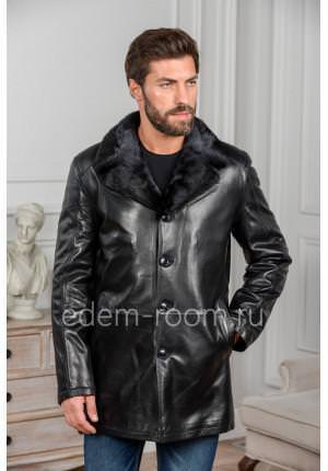 Черная дубленка мужская