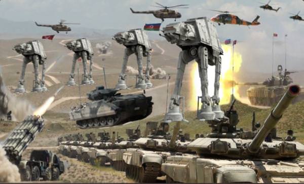 фотошоп военные учения Турция Азербайджан