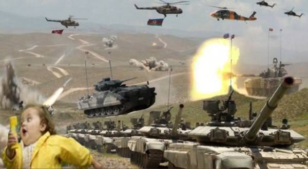 фотошоп военные учения Турция Азербайджан